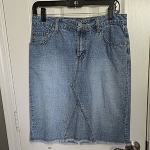 No Boundaries Blue Denim Pencil Skirt